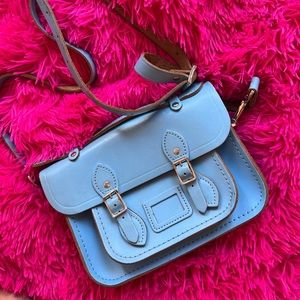 Baby blue Cambridge satchel small.
